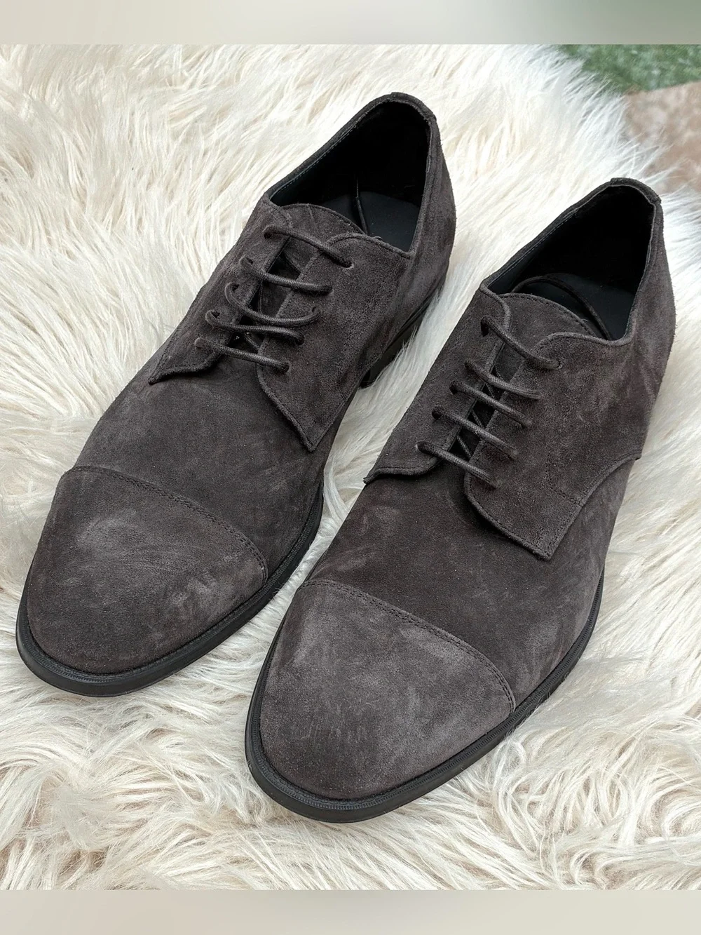 Canali NWOT Suede Cap Toe Derbies Sz 44, 11 US